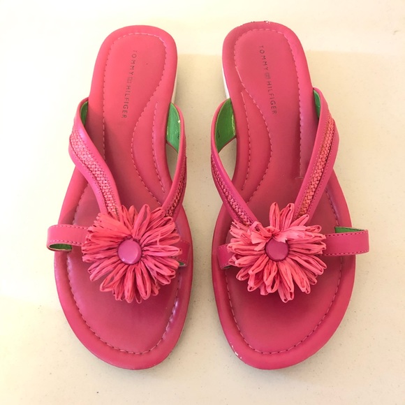 pink tommy hilfiger sandals